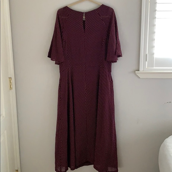 NWT Emily and Fin Susanna Polka Dot Midi Dress - Picture 3 of 10